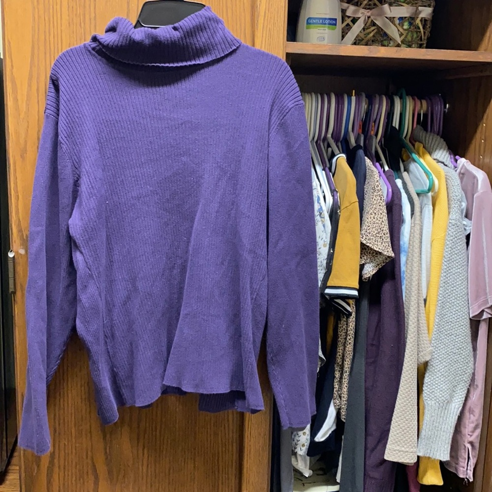 Purple Turtle Neck Sweater